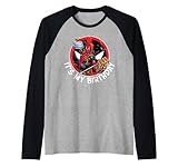 marvel deadpool it's my 30th birthday party funny maglia con maniche raglan