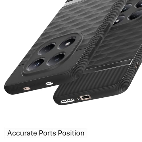 Image of Pikkme Back Cover for Redmi Note 15 Pro 5G Camera Protection 3D Hexa Cube Design Silicone Protective Bumper Case (Black)