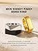 Bestyle Gold Rings for Men Rectangle Shape Gold Signet Ring Chunky Simple Plain Solid Stainless Steel Casual Ring Rerto Biker Statement Jewelry Stackable, Size 10