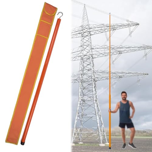 Vara de medición, Varilla de medición aislada con Resina epoxi - Longitud Ajustable de 6 a 18 Metros (6 Secciones) para Trabajos eléctricos, Herramienta de medición retráctil Duradera y lige