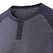 Mens Henley Long Sleeve Raglan T-Shirt Fashion Button Cotton Fall Shirt Casual Lightweight Crew Neck Shirts (Small,Grey 2)