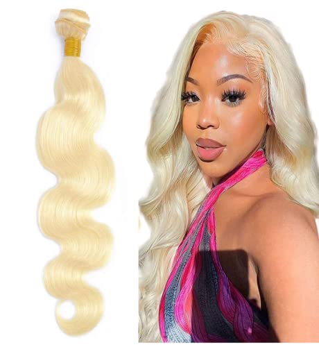 613 Bundles Human Hair Bundles Single Bundle Honey Blonde Body Wave Brazilian Remy Hair 613 Bundles Hair Weave For Women 10 Inch