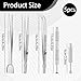 5 Pcs Diamond Holder Pick Up Tool, Grabber Tool Holder Set, Beads Jewelry Ball Grabber, Precision Tweezers, Gem Stone Jewelry Locking Tweezers for Jewelry-Making