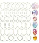 CHGCRAFT 142 Pcs Open Back Bezels - 23 Style Alloy Hollow Frames For DIY Resin Jewelry Making