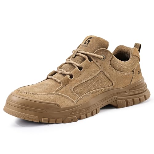 Image of Steel Toe Shoes for Men Puncture Proof Indestructible Industry Construction Work Shoes Lightweight Comfortable Breathable Steel Toe Safety Sneakers