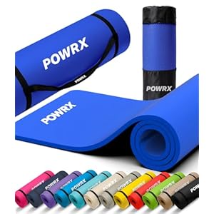 POWRX Gymnastiekmat Yogamat 190 x 60-80-100 x 1,5 cm Extra Breed – Afveegbare En Geteste Fitness Mat Voor Thuis En Buiten