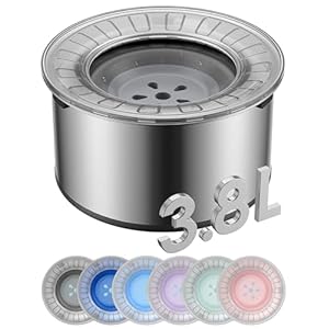 1 Gallon Large Dog Water Bowl No Spill,【Anti Digging Lid & Rubber Bottom】 Spill Proof Dog Bowl, Anti Splash Mess Dripless Slow Drinking Stainless Steel Water for Sloppy Messy Drinkers Car