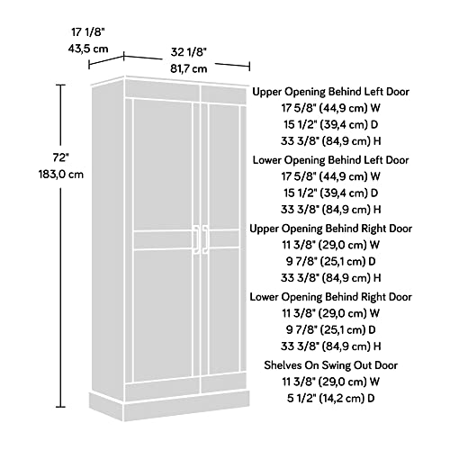 Image of Sauder Miscellaneous Storage 2-Door Swing Out Storage Cabinet /Pantry Cabinet, Rural Pine Finish