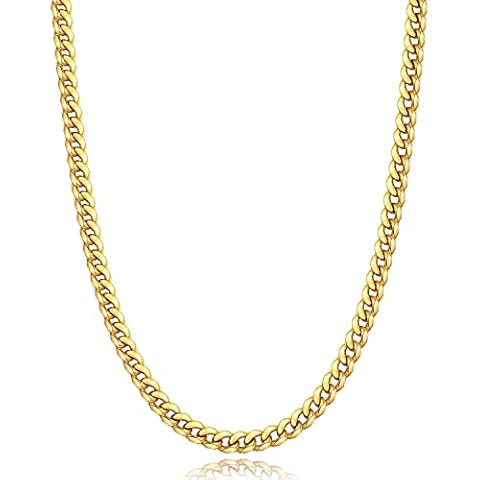 Momlovu 18K Gold Plated Cuban Link Chain Cover