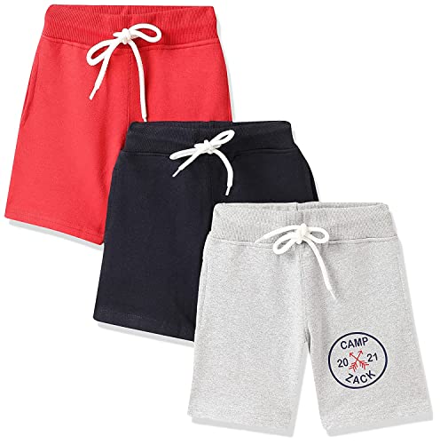 Image of T2F Boys Cotton Printed Shorts with Two Side Pockets (Pack of 3)
