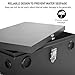 Stainless Steel 12V Battery Box, Group 27 Marine Battery Relocation Kit, Waterproof & Rust-Resistant Battery Case for Car, RV, Trailer, Boat & Trolling Motor, Black