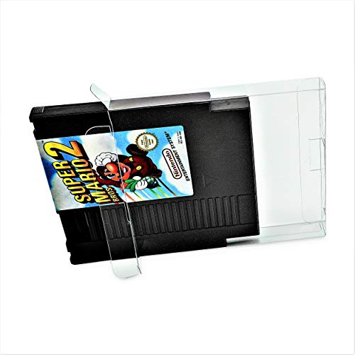 10 x Klarsicht Schutzhüllen für Nintendo Modul NES Cart 0,3mm Passgenau und Glasklar-PET-Reset Retro Game Protectors-cases-box-Staubdicht-UV-Schutz Cover
