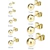 NEWITIN 9 Pairs Gold Ball Stud Earrings for Women Hypoallergenic Earring 18K Gold Plated Ball Earrings Set 2-10 MM Small Studs for Women Men