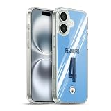 Head Case Designs Officially Licensed Manchester City Man City FC Tijjani Reijnders 2025/26 Players Home Kit 1st Group Gel Case Compatible with Apple iPhone 16 Plus & Compatible with MagSafe