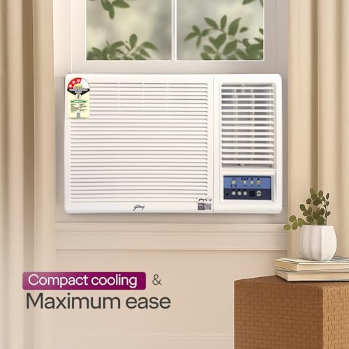 Image of Godrej 1.5 Ton 3 Star Turbo Mode, Smart Diagnosis, Anti Freeze Protection, Pure Air Filter, Fixed Speed Window AC (Copper, 2025 Model, AC 1.5T WFC 18UTC3 WYA, White)