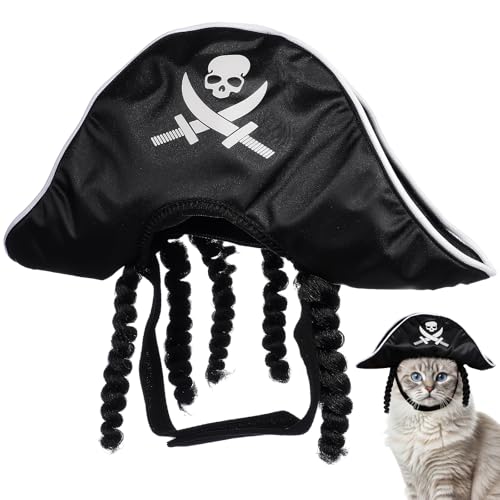 Sombrero Pirata para Perros y Gatos Milisten Talla M