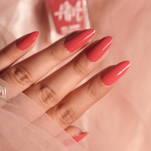 Image of Nails & More Argan Oil-Infused Gel Shine Nail Polish - Crimson Gold | Deep Red with Gold Shine | Long-Lasting, Non-Toxic, Vegan, Quick-Dry | 10ml