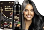 500ml Champu para Canas Pelo Negro,Black Hair Dye Shampoo para Teñir Canas Mujer,Champú para Cabello Negro Instantáneo Champu Colorante Tinte para Hombre y Mujer
