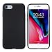 Produktbild iPhone Se 2020 Hülle,iPhone Se 2020 Hülle Silikon Ultra Thin Stoßfest Case mit Soft Mikrofasertuch Futter Handyhülle für Apple iPhone Se. (4.7 inch,Schwarz)