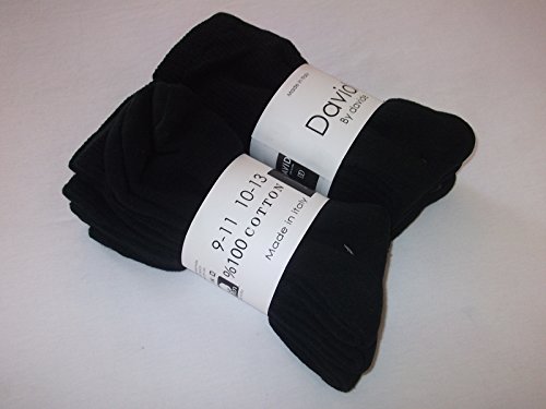davido Mens diabetic Socks crew made in Italy 100% cotton 6 pairs4