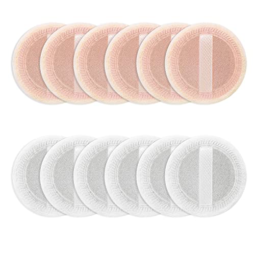 Sibba Beauty Blender Makeup Sponge 12 PCS Fluffy Make Up Foundation Applicator Face Blending Setting Pads Cosmetics Matte Loose Powder Body Paint Wet Dry Application Brushes (white/skin color)