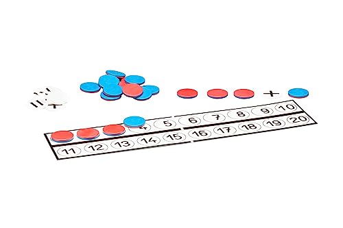 WISSNER Aktiv lernen-Schüler Rechenleiste mit 22 Wendeplättchen und 10 Rechenzeichen-RE-Plastic Barra de cálculo Azulejos Reversibles Caracteres aritméticos, Multicolor, Small (080813.000)