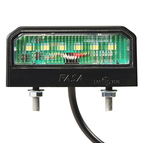 SPARKMOTO 1 x Luces led matricula remolque,Lámpara de Matrícula Trasera LED Luces de Placa de Matrícula 12~24V Impermeable para Remolque Coche,Camión,Luz de matrícula LED del remolque homologado ECE