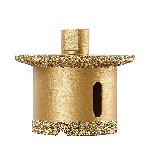 Lanko - Broca de taladro para amoladora de agujero, broca de agujero de diamante soldada para baldosas de mármol, fácil de usar, apertura de agujero M10 de 50-70.