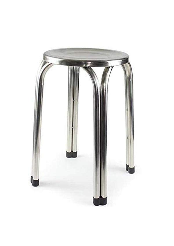 DEHRAN Round Stainless Steel Stool/Stool/Home Stool/Kitchen Stool/Indoor Stool/Outer Stool