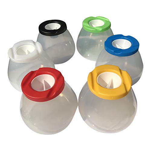 Anthony Peters Craftplay non-spill pots | Pack of 6 including lids and stoppers | No mess kids pots | extra safe non-spill pots