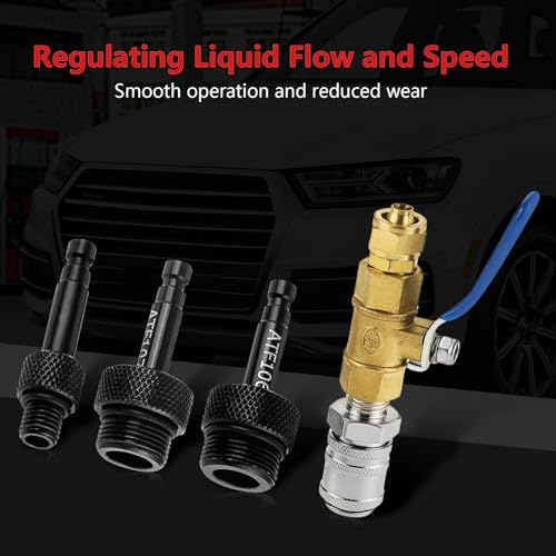 Image of altivox Automatic Transmission Fluid Oil Filling Filler Adapter 5PCS ATF Filler Adapters and Metal Dispenser with Shut Off Valve, Replacement for VW for Audi 09G 01J 722.9 CVT DSG ATF for Benz 722.9