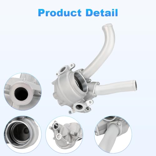 Image of WMPHE Aluminum Engine Coolant Thermostat Housing Compatible with Porsche Cayenne 2013-2018 Porsche Panamera 2010-2016 Replacement for 94810608000 948-106-080-00