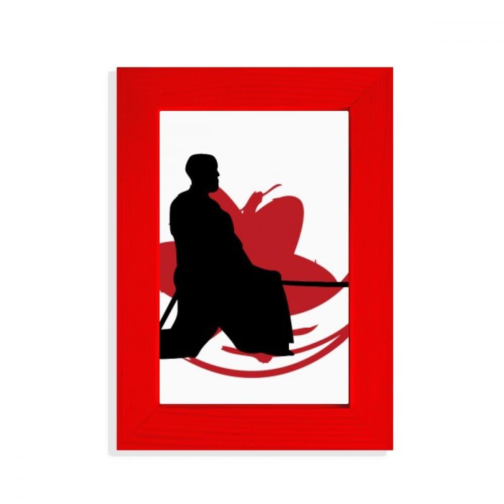 Cadre photo rouge Japon en bois Sakura Hew pour décoration murale asiatique