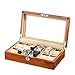 Produktbild Premium with Lock Rosewood Watch Storage Box Detachable Pillow 6/12 Compartments Transparent Window Jewellery Display Box- Gift for Man, Women, Husband,C(12 Watchs)