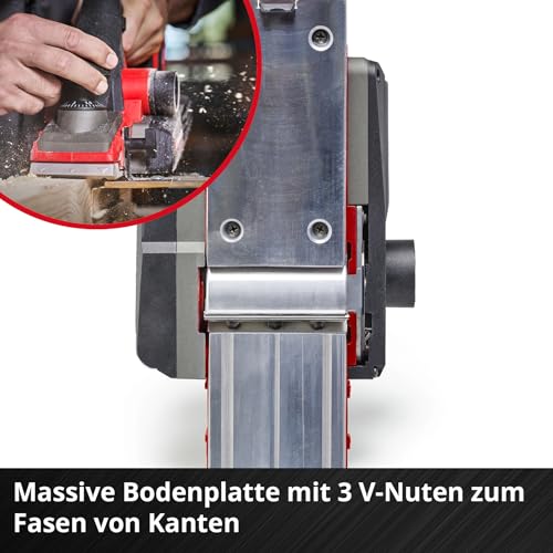 Einhell Professional Akku-Hobel TP-PL 18/3 Li BL-Solo Power X-Change (18 V, Brushless, 82 mm Hobelbreite, bis 3 mm Spantiefe, Falztiefen-/Parallelanschlag, inkl. 2x Wendemesser, ohne Akku)