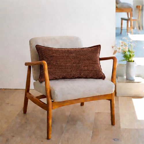 Image of RD TREND Corduroy Self Stripe 250 GSM Rectangular 18x 28 Inches Cushion Covers Set of 2 | Throw Pillow Covers for Sofa, Bed & Living Room | Perfect for Home Decor Coffee