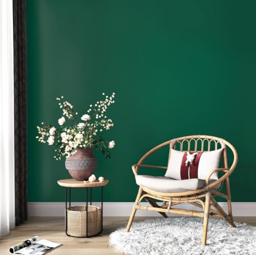 Image of DEEMUS Dark Green Matte Peel & Stick Self Adhesive Waterproof Sticker for Living Room, Bedroom Office,Almirah, Floor, Tabletop, Wall, Fridge,& Renovation Projects (2 x 20 Feet)