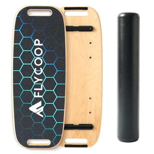 Image of Balance Board for Adult with Adjustable Stoppers: 3 Modes Wobble Board with Roller Exercise Balancing Stability Trainer for Improve Balance Non Slip Surface