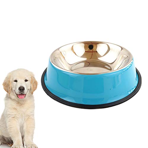 Pet 1Pc 18cm Tigela de Aço Inoxidável Alimentador de Animais de Estimação Bacia de Alimentos Suprime