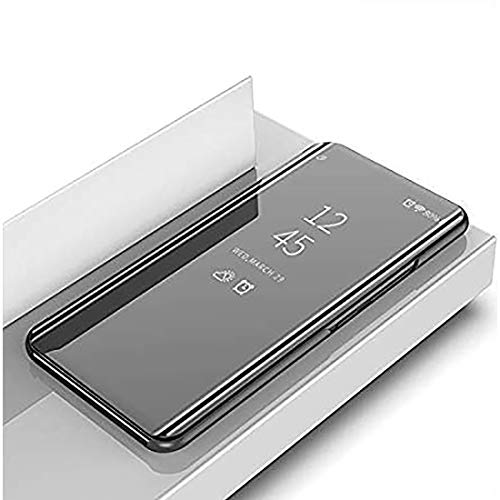 Image of Clear View Smart Stand Mirror Flip Case Cover for Samsung Galaxy M31 - Black