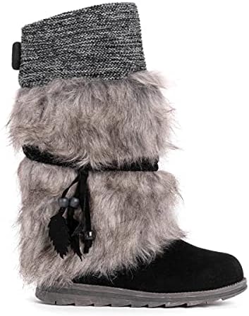 MUK LUKS mens Lukees By Muk Luks® Women's Sigrid Leela Too Fashion Boot, Ebony, 9.5 US | Image 2