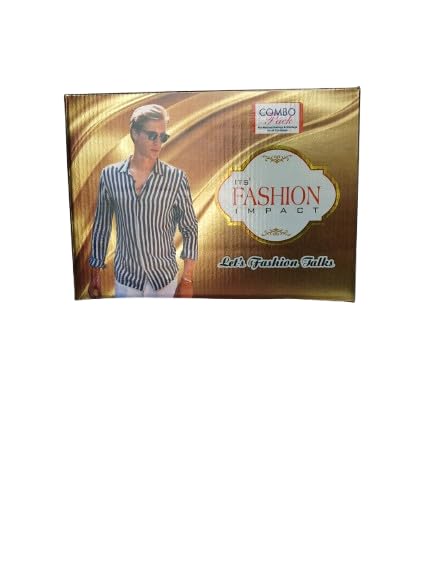 ITS' FASHION IMPACT Men's Unstitched Pant Shirt Fabric Combo, Premium Shirting and Trouser Material, 2.25 Meter Shirt and 1.20 Meter Pant, Box Packing 15 SET 3