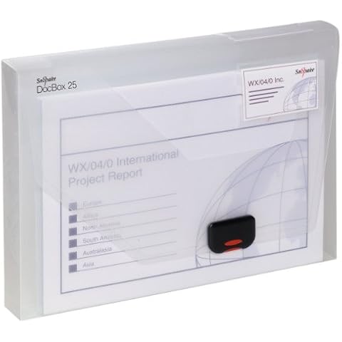 Snopake A4 Clear DocBox with Push Lock Cover