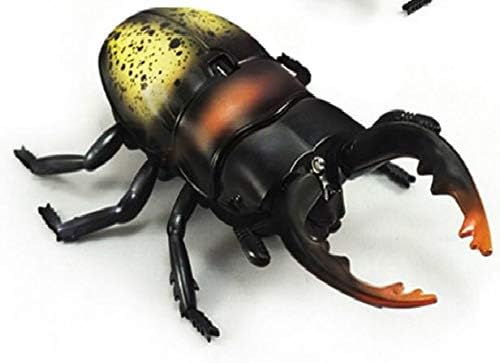 New infrared remote control electric Beetles mini cat and dog pet Тоу simulation realistic Beetles crawling model Тоу supplies (Yellow)