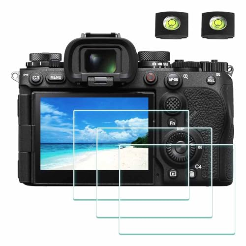 ULBTER 【3 pièces】 protection écran compatibles avec Sony Alpha A9 III A9III A9M3 et sabot 0,3 mm Dureté 9H Verre protecteur d'écran anti-rayures et...