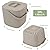 JADERLU Stylish Kitchen Compost Bin- 1.85 Gal/ 7L Countertop Compost Bin with Lid, Inner Sieve for Separating Liquid from Food, Easy to Clean (Khaki, 1.85GAL)
