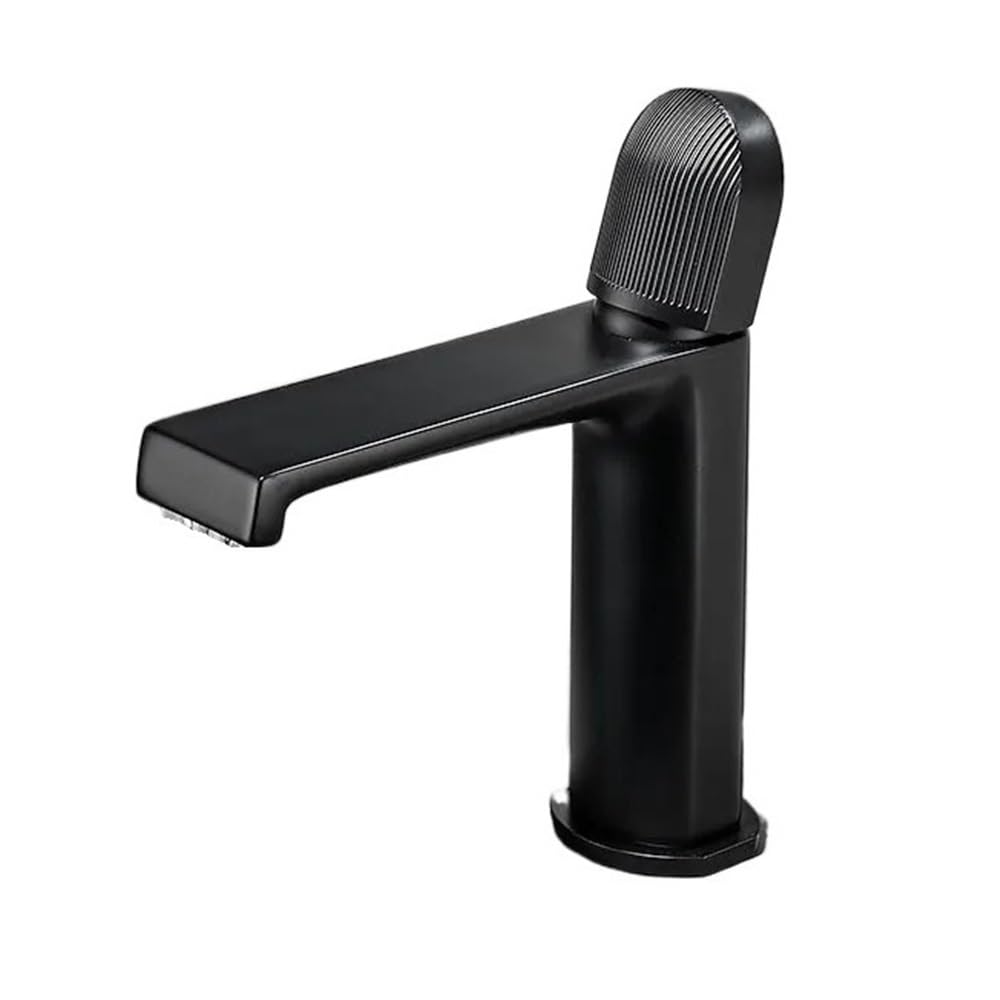Robinet de lavabo cascade noir monotrou eau chaude et froide B631
