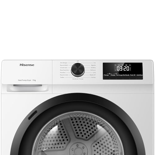 Miniatura 12 de Hisense Dhqe800bw2 - Secadora De Ropa, 8kg, Clase D, Ancho 60cm, 16 Programas, Secado Automático, Secado Rápido, Secado Anti Arrugas, Bomba De Calor, Secado Ion Refresh, Blanco