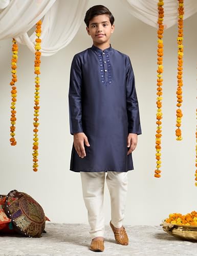 Image of Amazon Brand - Symbol Boy's Festive Rayon Kurta Pajama Set