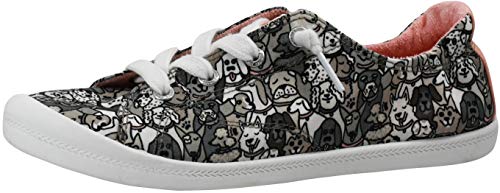 Image of Skechers BOBS Women's Beach Bingo-Woof Pack Sneaker, Taupe /Multi, 7.5 M US